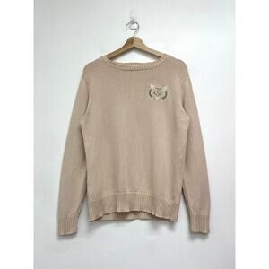 Kiel James Patrick Newport Tennis Club Embroidered Monogram Preppy Sweater - Med